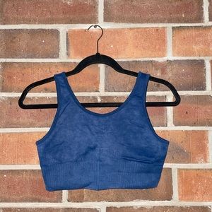 Joylab navy blue ribbed sports bra and legging set
